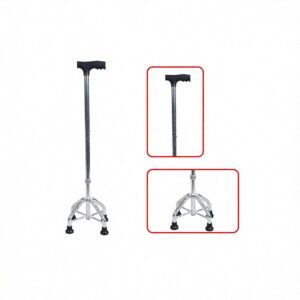 Quadripod Cane (Large Base Chrome)