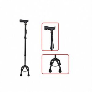 Quadripod Cane (Small Base - T-Handle)