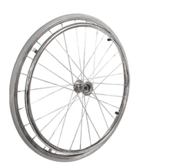 24-Inch Solid Spoke Rear Wheel for Wheelchairs