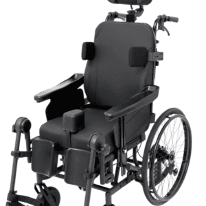 Deluxe Adult Cerebral Palsy Wheelchair with High Backrest, Reclining Backrest & Dining Table