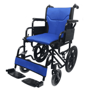 Steel Transit Wheelchair with Padded Seat & Backrest