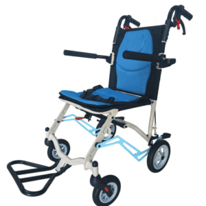 Lightweight Folding Aluminum Transit Wheelchair with Safety Belt