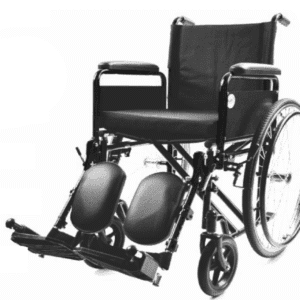 Wide Seat Steel Wheelchair – Elevating Footrests
