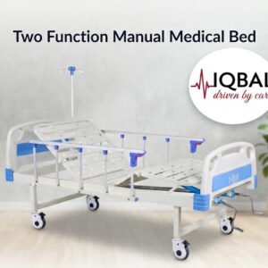 Two Function Manual Medical Bed with IV Pole & Side Rails