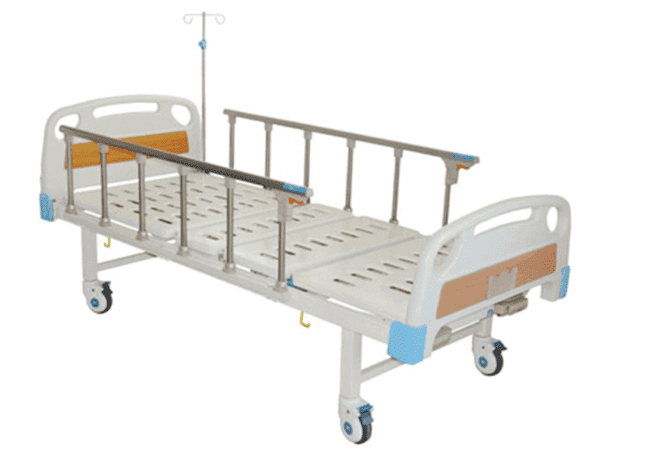 2 Function Manual Medical Bed | Adjustable Patient Care Bed