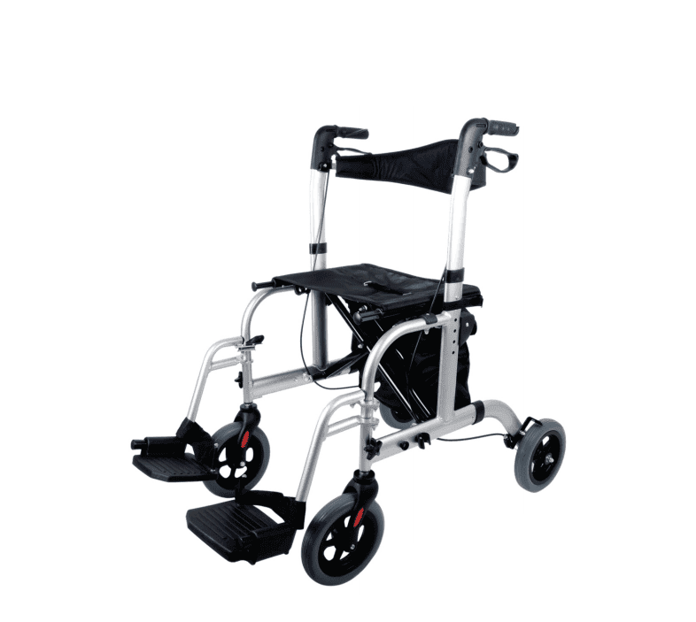 2-in-1 Rollator & Transportation Chair
