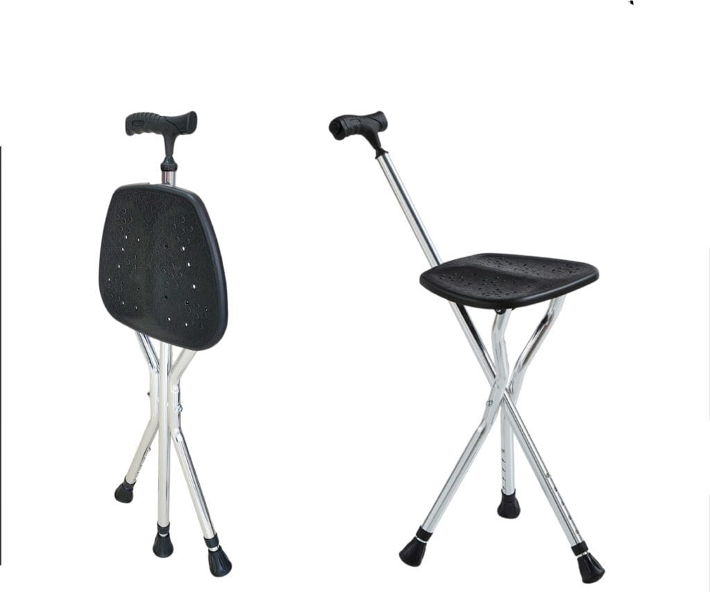 Walking Stick with Folding Chair (Ergonomic Handle)