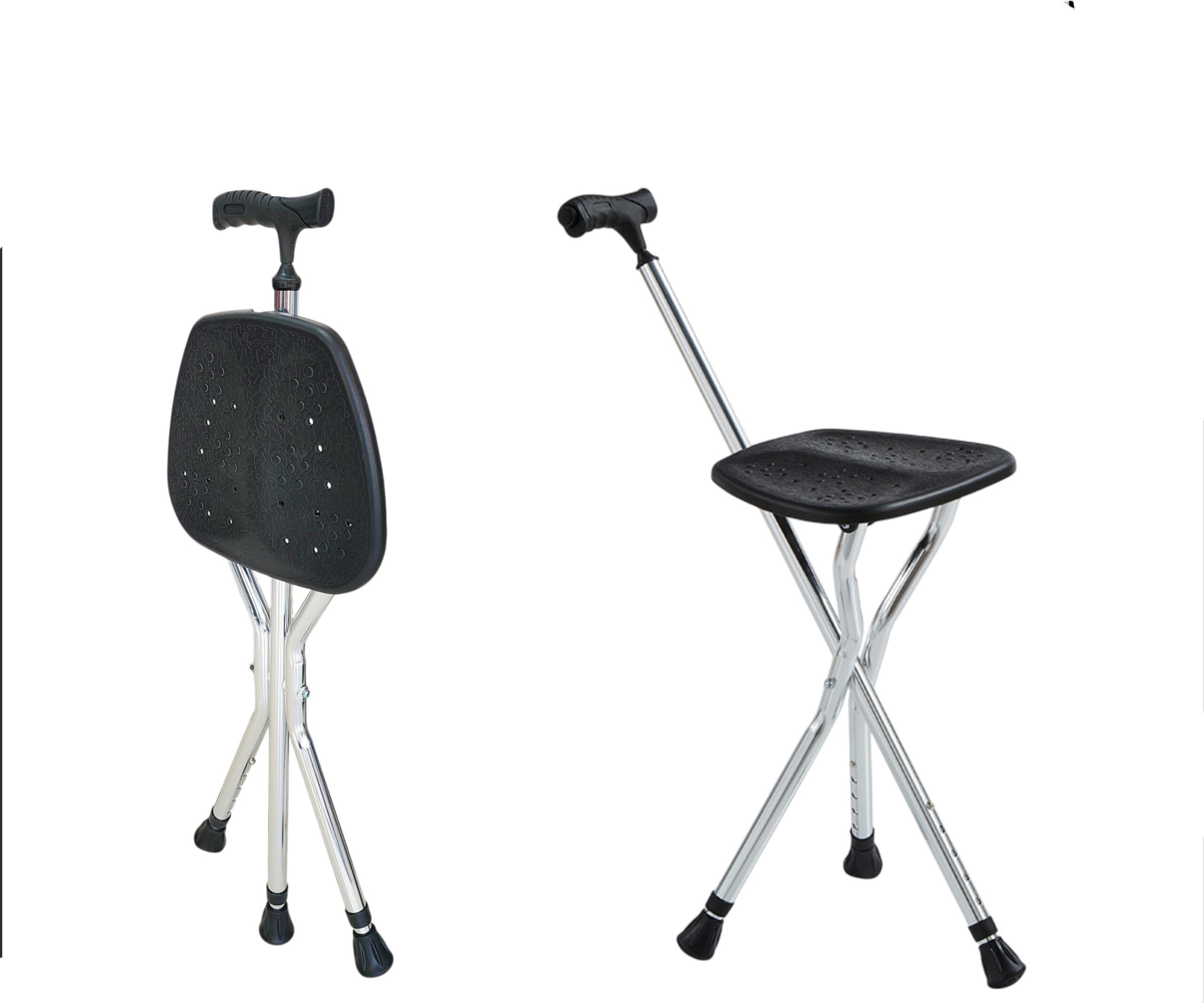 Walking Stick with Folding Chair (Ergonomic Handle)