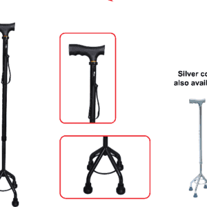 Quadripod Cane (Small Base - T-Handle)