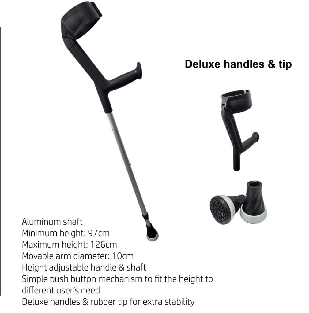 Elbow Crutches (Deluxe Handles & Tip)