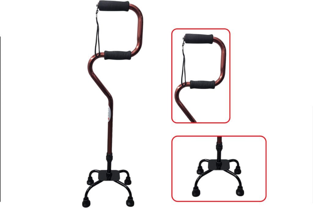 Sit-to-Stand Quadripod Cane