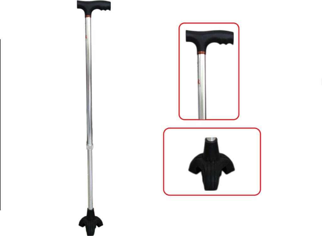 Walking Stick with Tri-Base Support