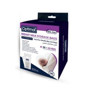 Optimal Breast Milk Storage Bags (60 Pcs - 50 + 10 Free)