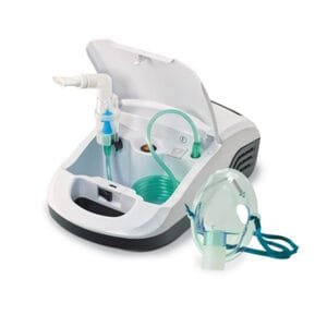 Optimal compressor nebulizer with one-button operation and low-noise respiratory treatment