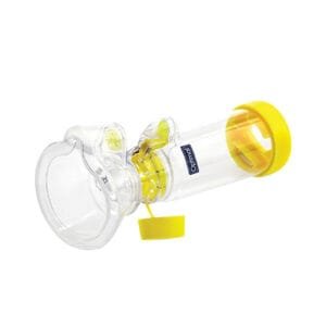 Yellow anti-static aerosol spacer 1-5 years | Pediatric Chamber
