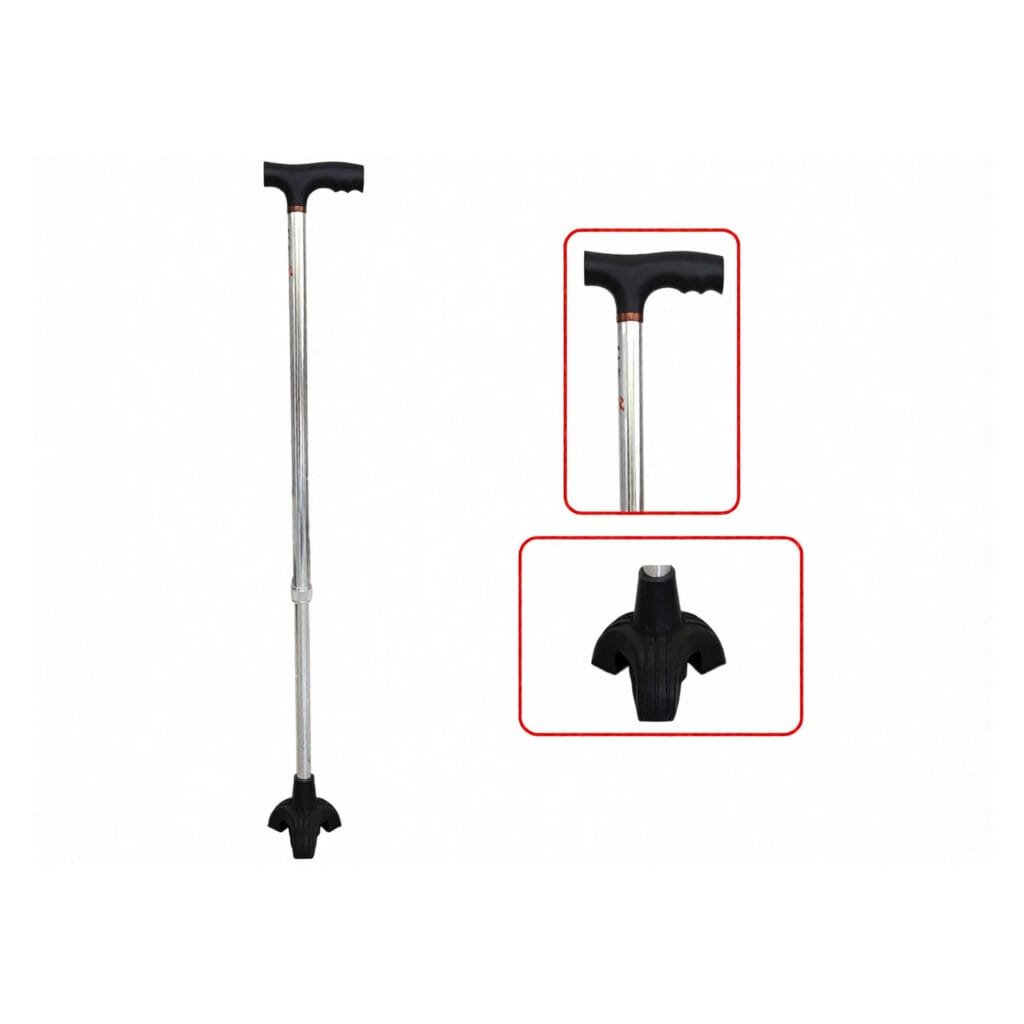 Walking Stick with Tri-Base Support