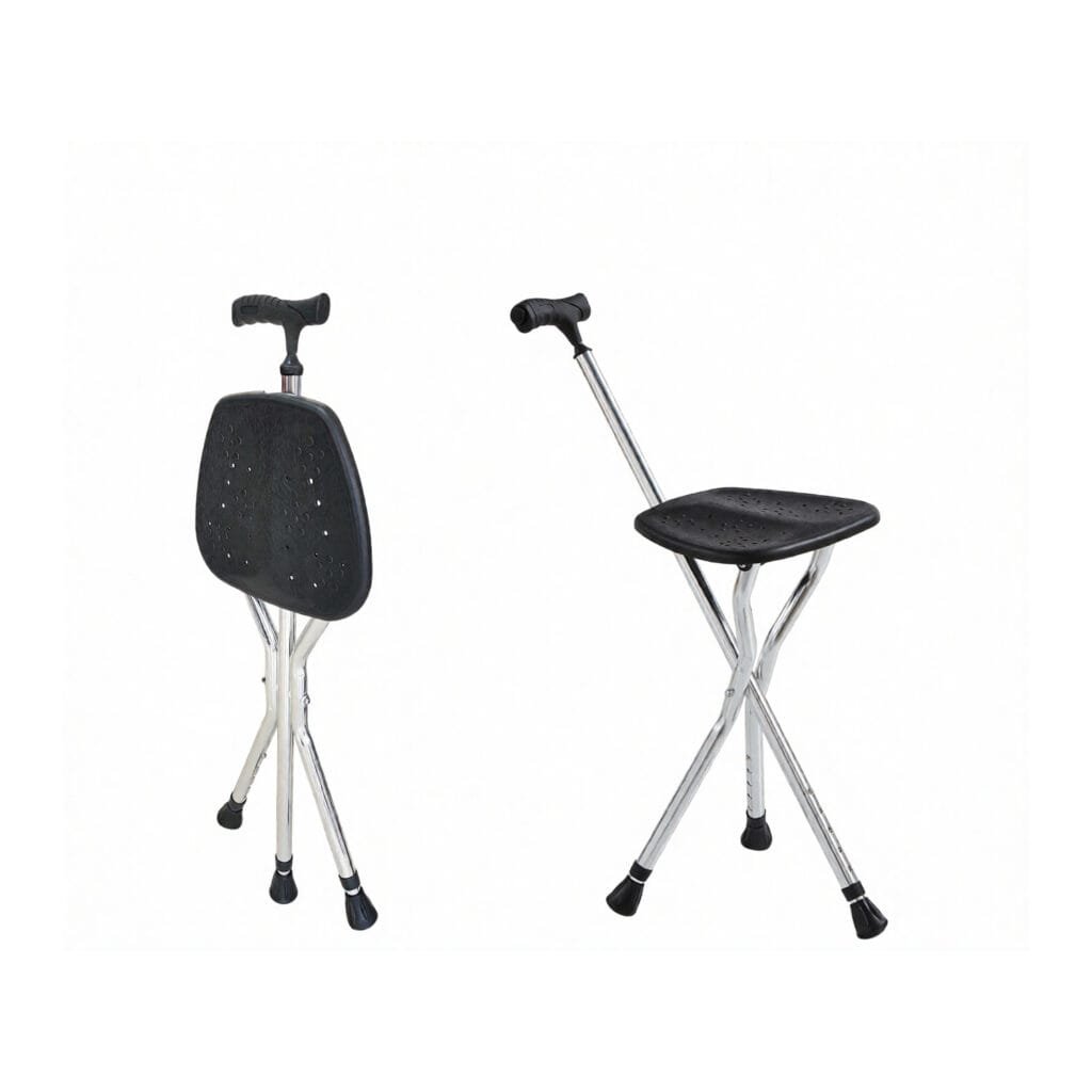 Walking Stick with Folding Chair (Ergonomic Handle)