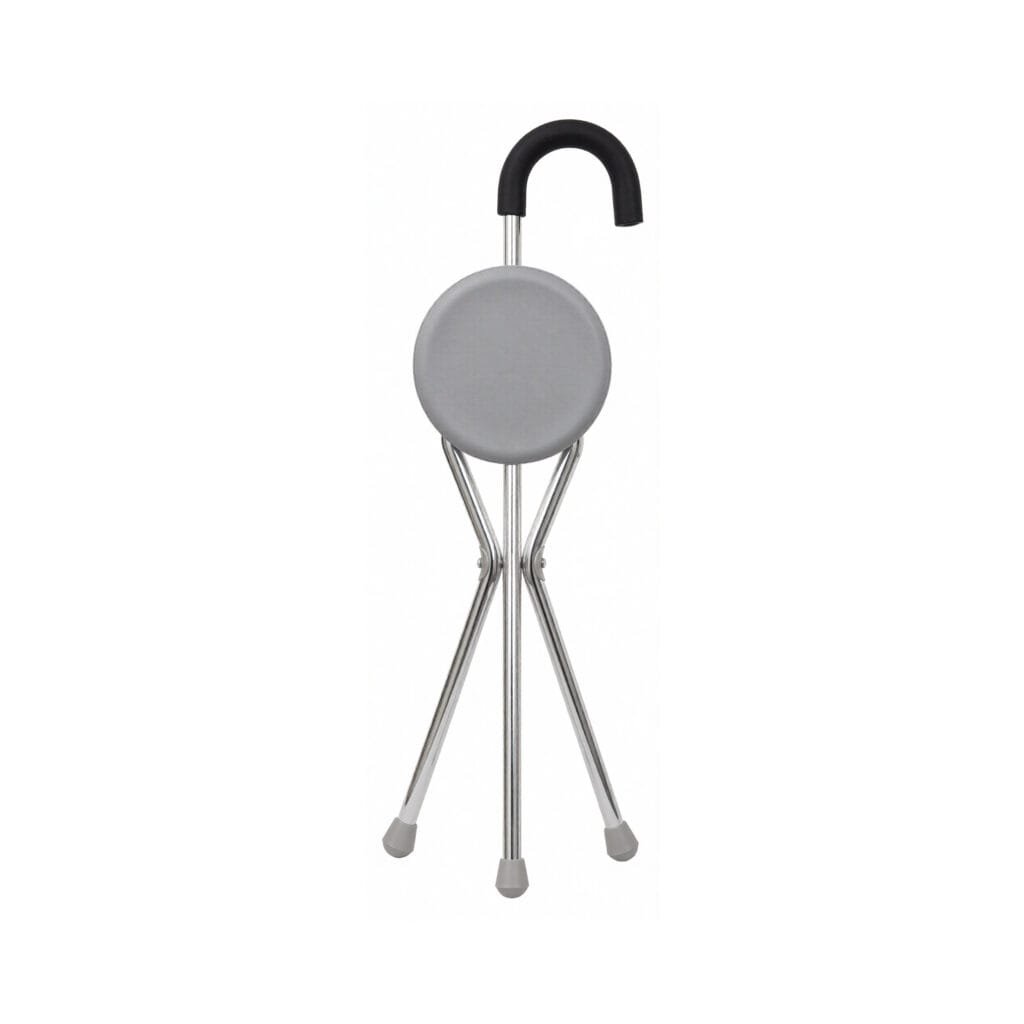 Folding Tripod Walking Stick with Seat