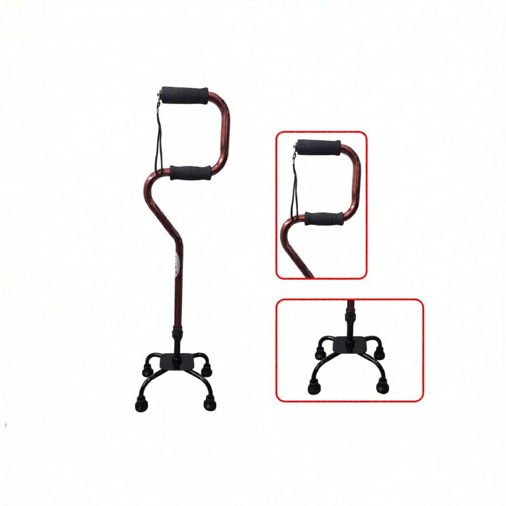 Sit-to-Stand Quadripod Cane