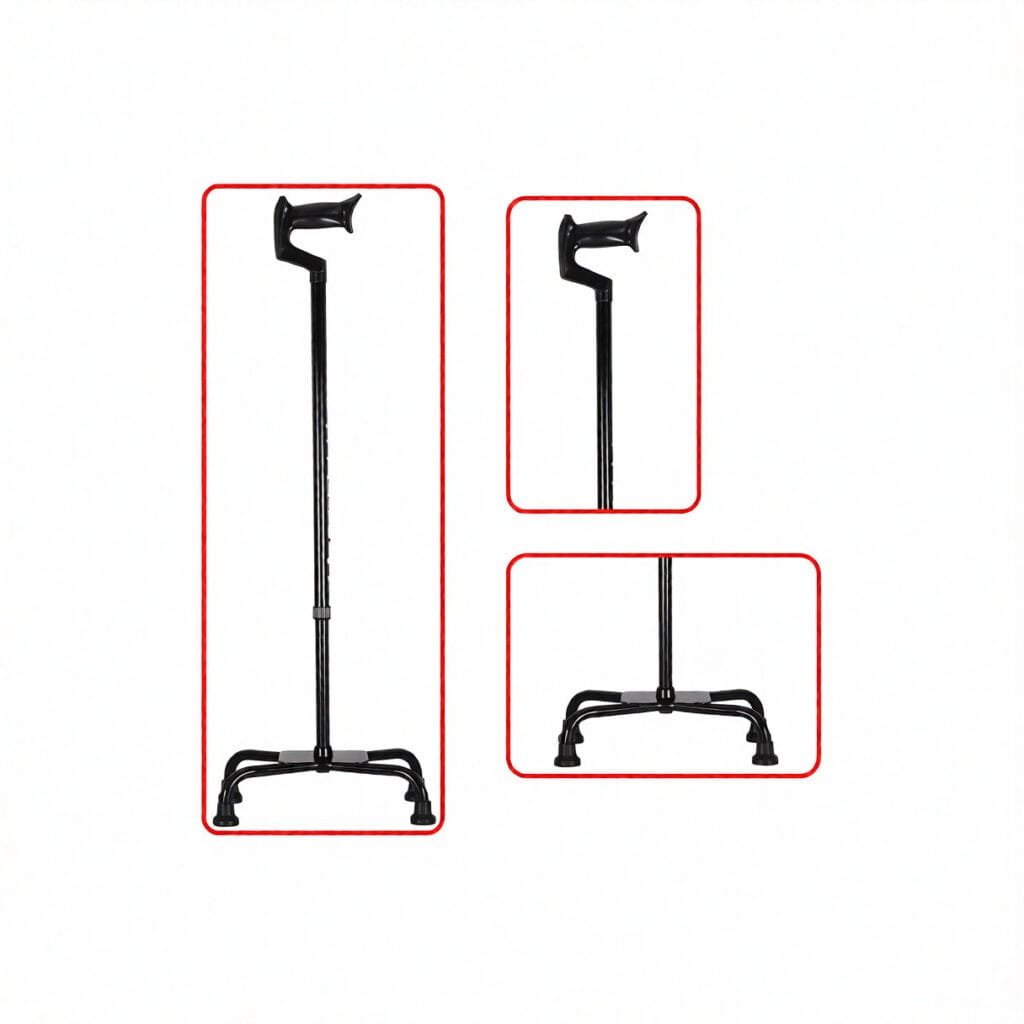 Quadripod Cane (Large Base Centered)