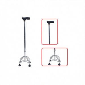 Quadripod Cane (Large Base Chrome)