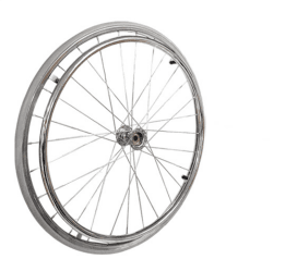 24-Inch Solid Spoke Rear Wheel for Wheelchairs