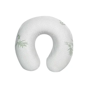 BAMBOO Neck Pillow with Ergonomic Memory Foam Travel Support