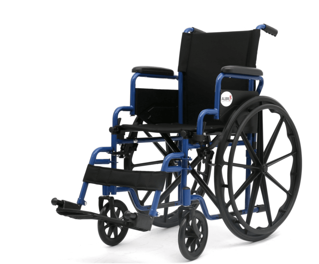 Narrow Steel Wheelchair – 410 mm Seat