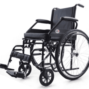 Standard Steel Wheelchair – Pneumatic Spoke Rear Wheels