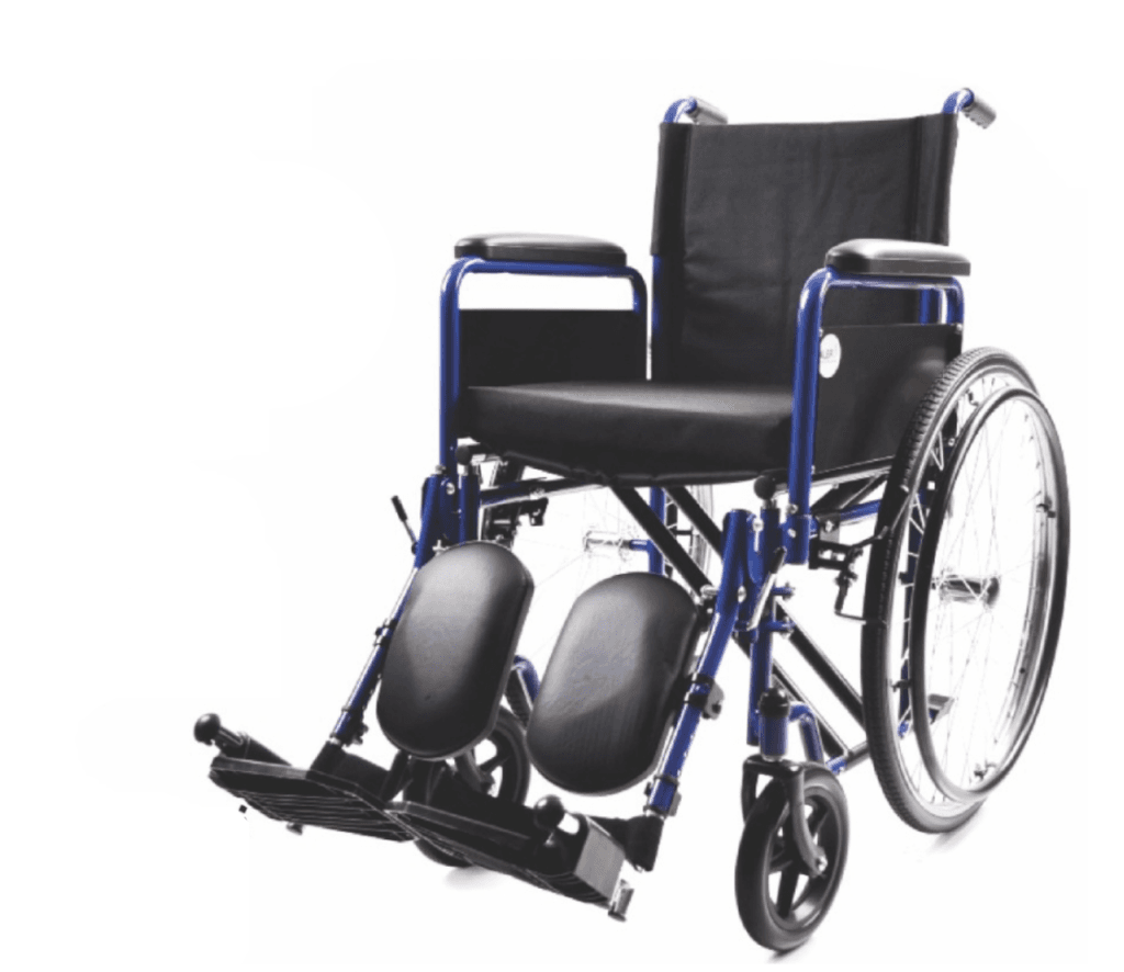 Narrow Steel Wheelchair – Elevating Footrests
