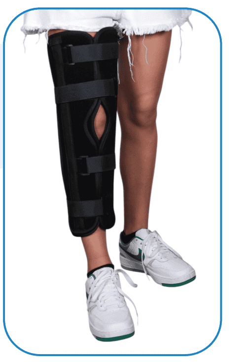 RUNWELL RW-234 Knee Immobilizer | First-Aid Brace & Cast Alternative