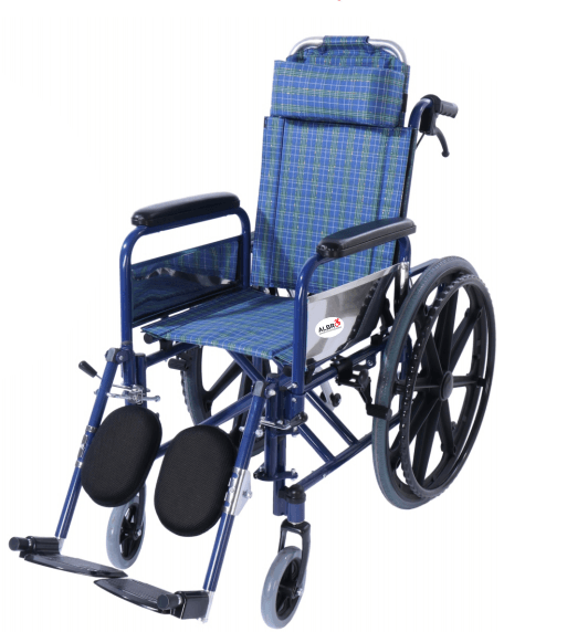 Pediatric Steel Reclining Wheelchair with Elevating Footrests – 35 cm Seat