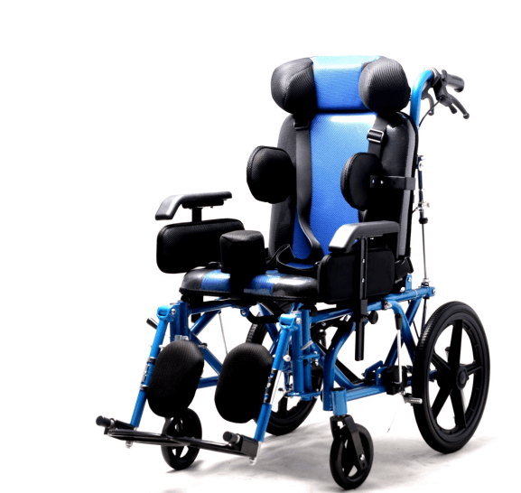 Adult Cerebral Palsy Wheelchair with Reclining Backrest & Elevating Footrest