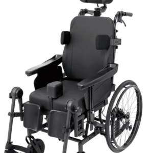 Deluxe Adult Cerebral Palsy Wheelchair with High Backrest, Reclining Backrest & Dining Table