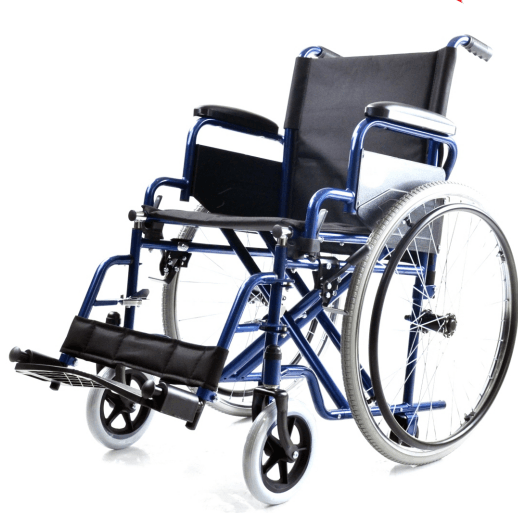 Quick-Release Steel Wheelchair with Rear Lift Wheel