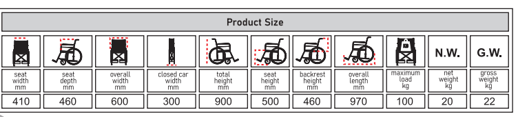 Narrow Aluminum Wheelchair with MAG Rear Wheels - Image 2