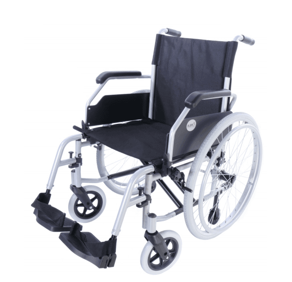 Standard Aluminum Wheelchair with Spoke Rear Wheels