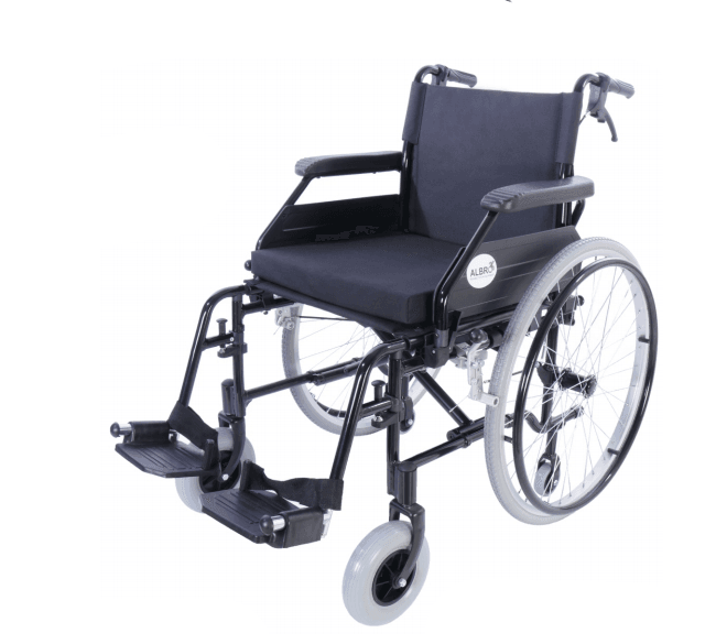 Standard Aluminum Wheelchair with Cushion & 8" Front Wheels