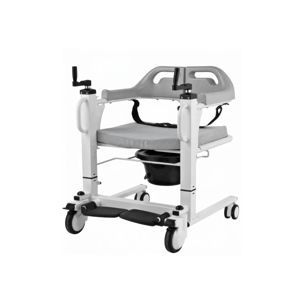 Steel Frame Commode Wheelchair - Wider Seat 51cm