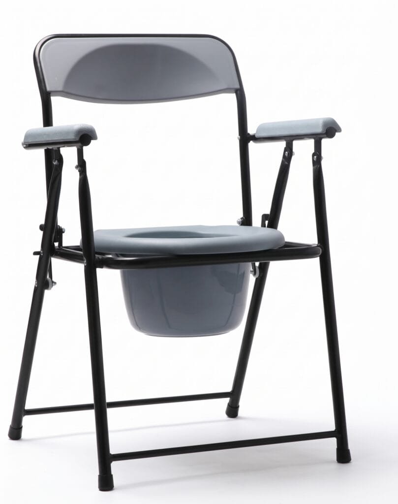 Foldable Powder-Coated Steel Commode Chair – Standard Size