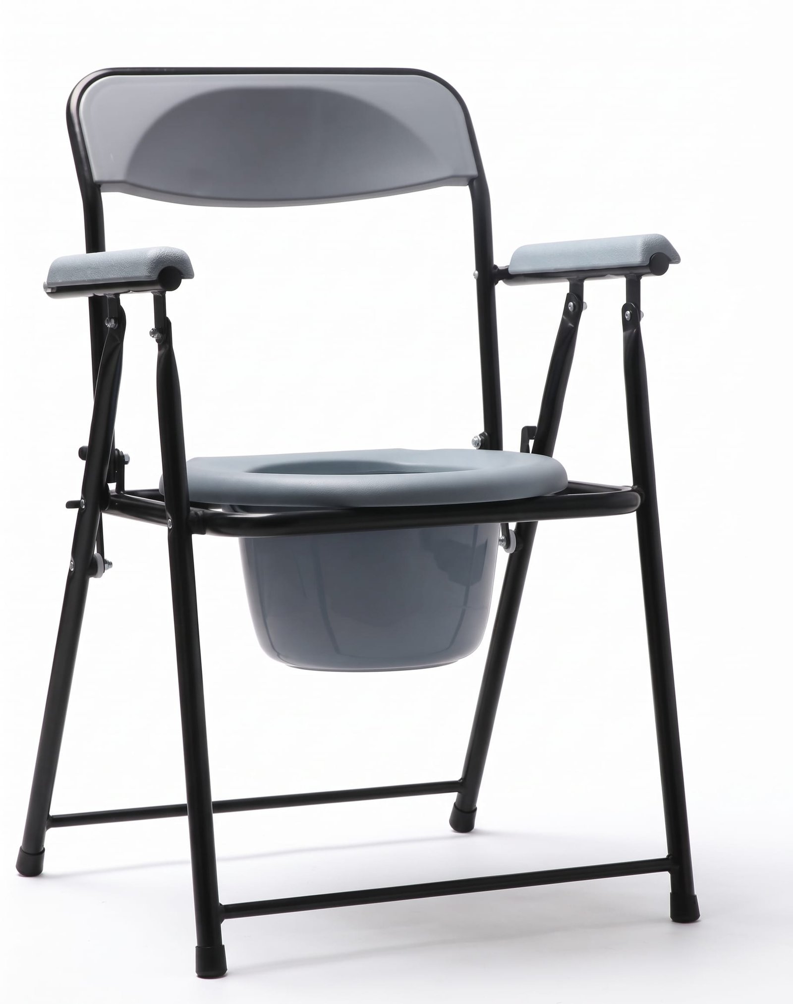 Foldable Powder-Coated Steel Commode Chair – Standard Size