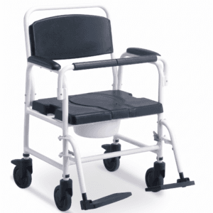 Aluminum Commode Wheelchair - Wide Size
