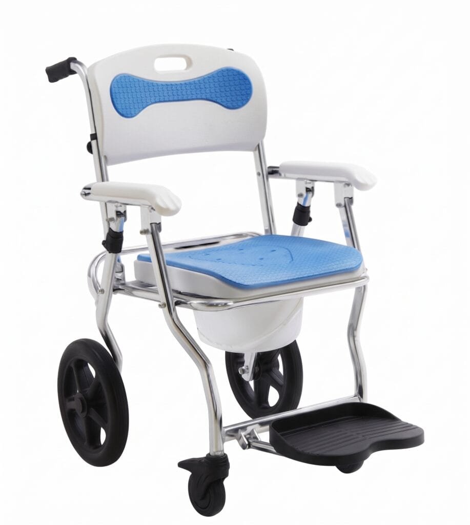 Foldable Commode & Shower Chair Aluminum