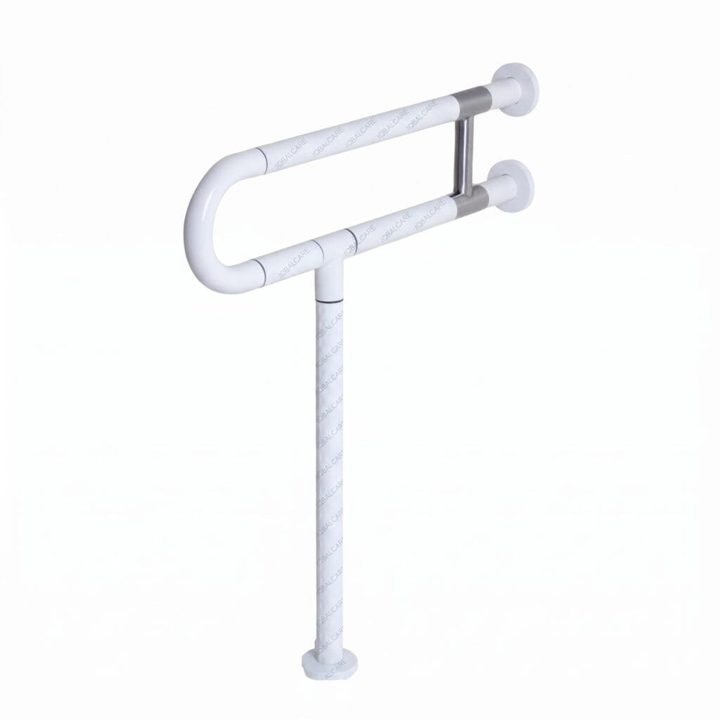 Floor-Mounted Bathroom Safety Handrail & Armrest (60x76cm)