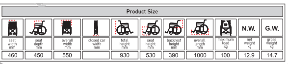 Steel Commode Wheelchair with Padded Seat and Detachable Footrests - Image 2