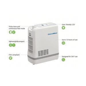 ChoiceMMed V6C Portable Oxygen Concentrator (Pulse Dose & Continuous Flow)