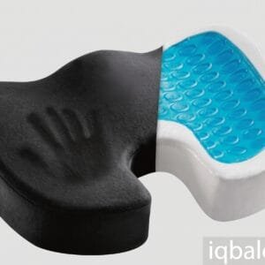 Orthopedic Memory Foam & Gel Seat Cushion – Cooling Coccyx Pad (54 x 36 cm)